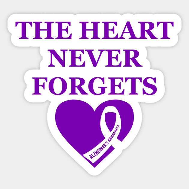 The heart never forgets, Alzheimer’s awareness Sticker by anrockhi